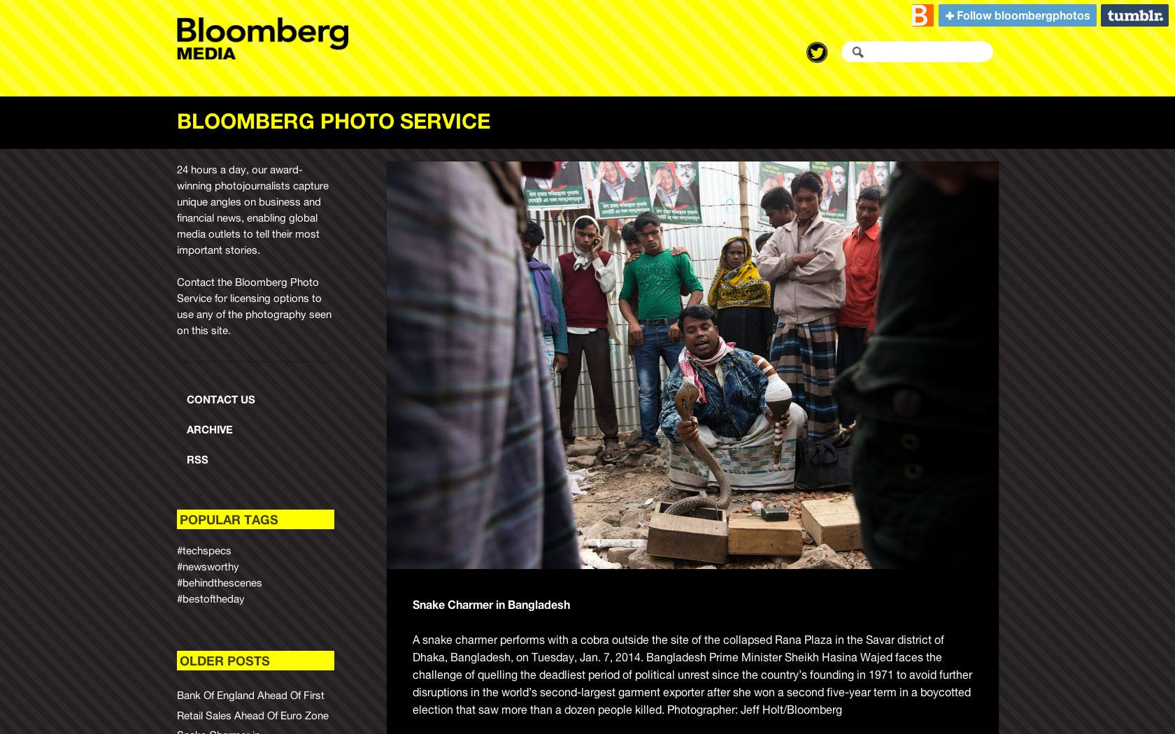 Bloomberg News Agency Photo Service