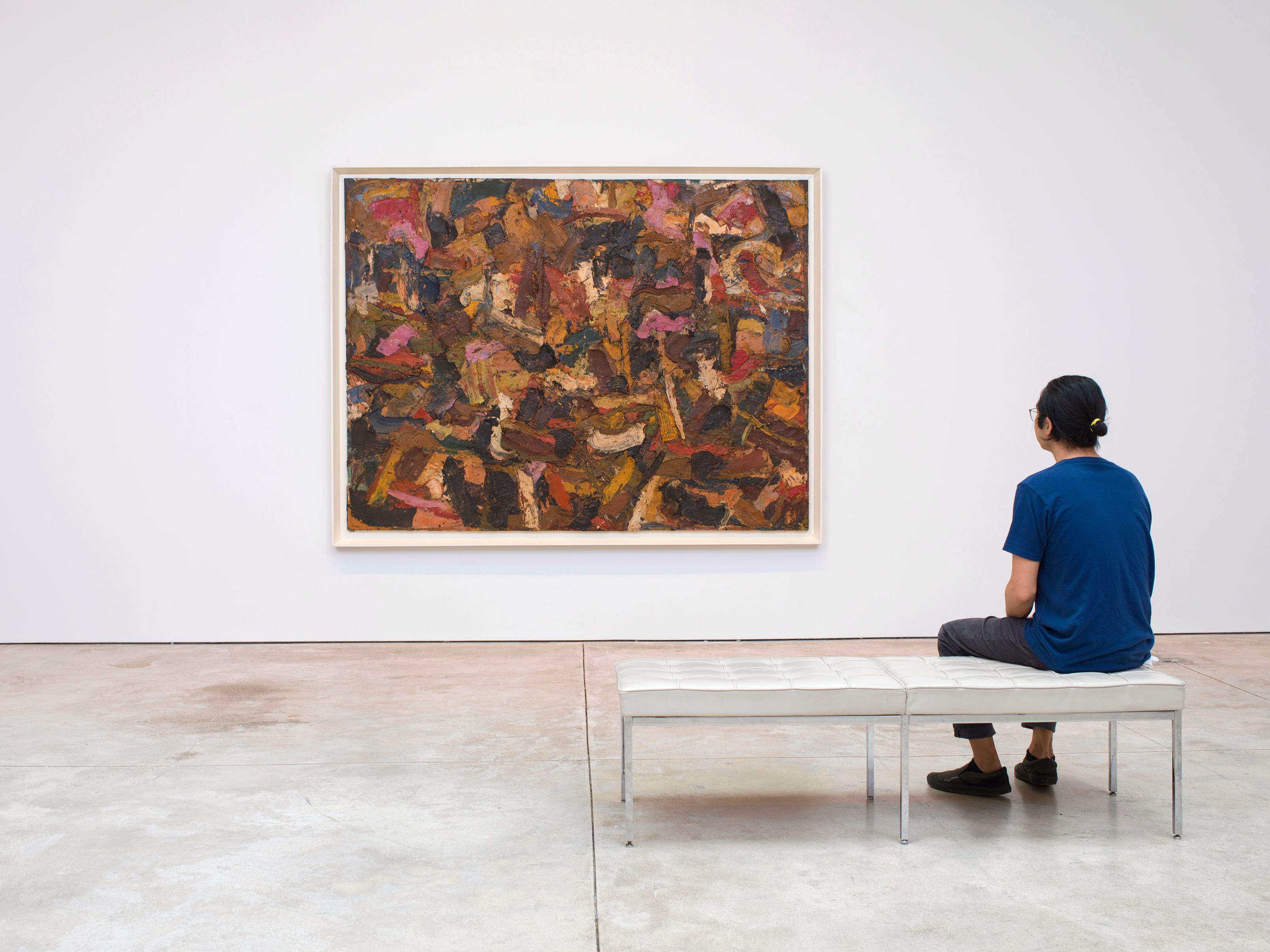 Al Held painting with David