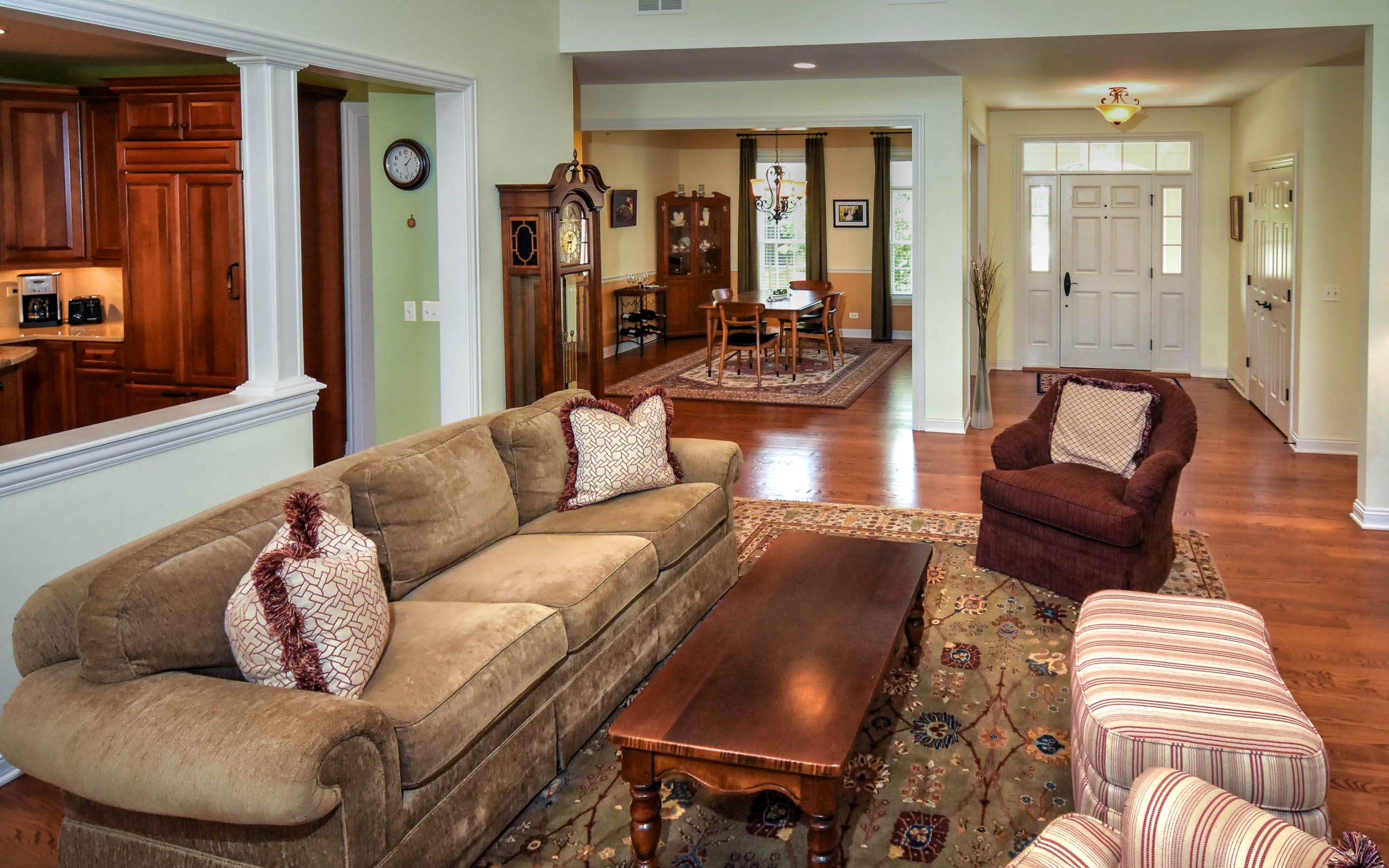 living room and doorway
