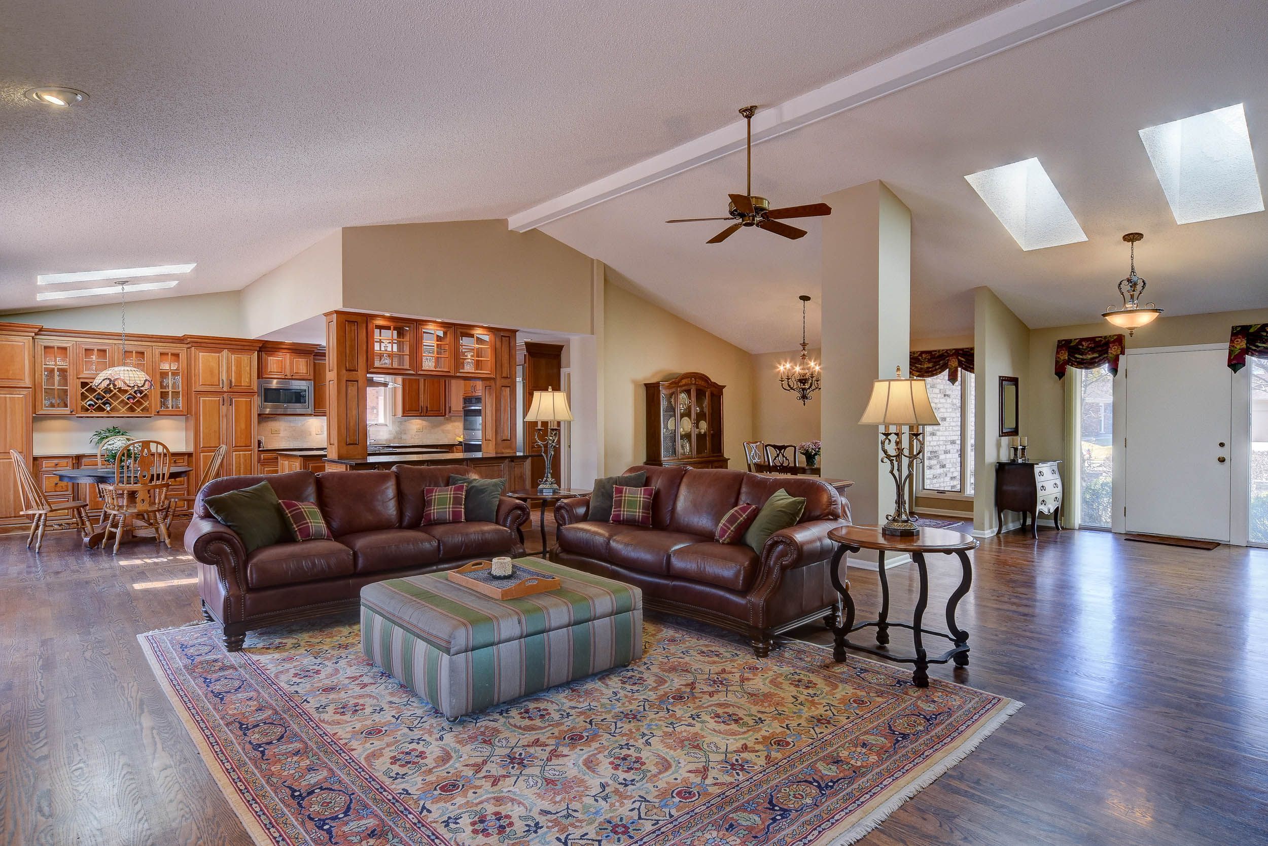 doorway with living room