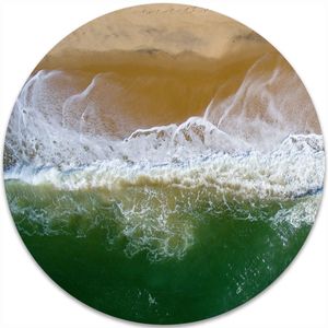 Handmade Silvertone Edition of 7. 25 in. diameter 36 in. diameter SURF ronde