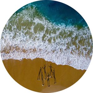 Handmade Silvertone Edition of 7. 25 in. diameter 36 in. diameter DANCE I
