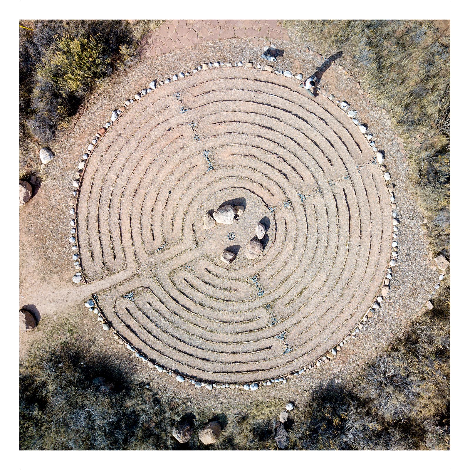 Ghost Ranch, NM. C-print, mounting and framing upon request. Edition of 12 MAZE, MAN & DOG