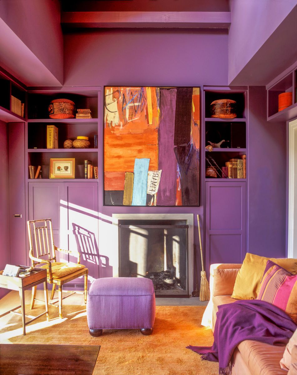 1cherry_residence_purple_library_with_fireplace