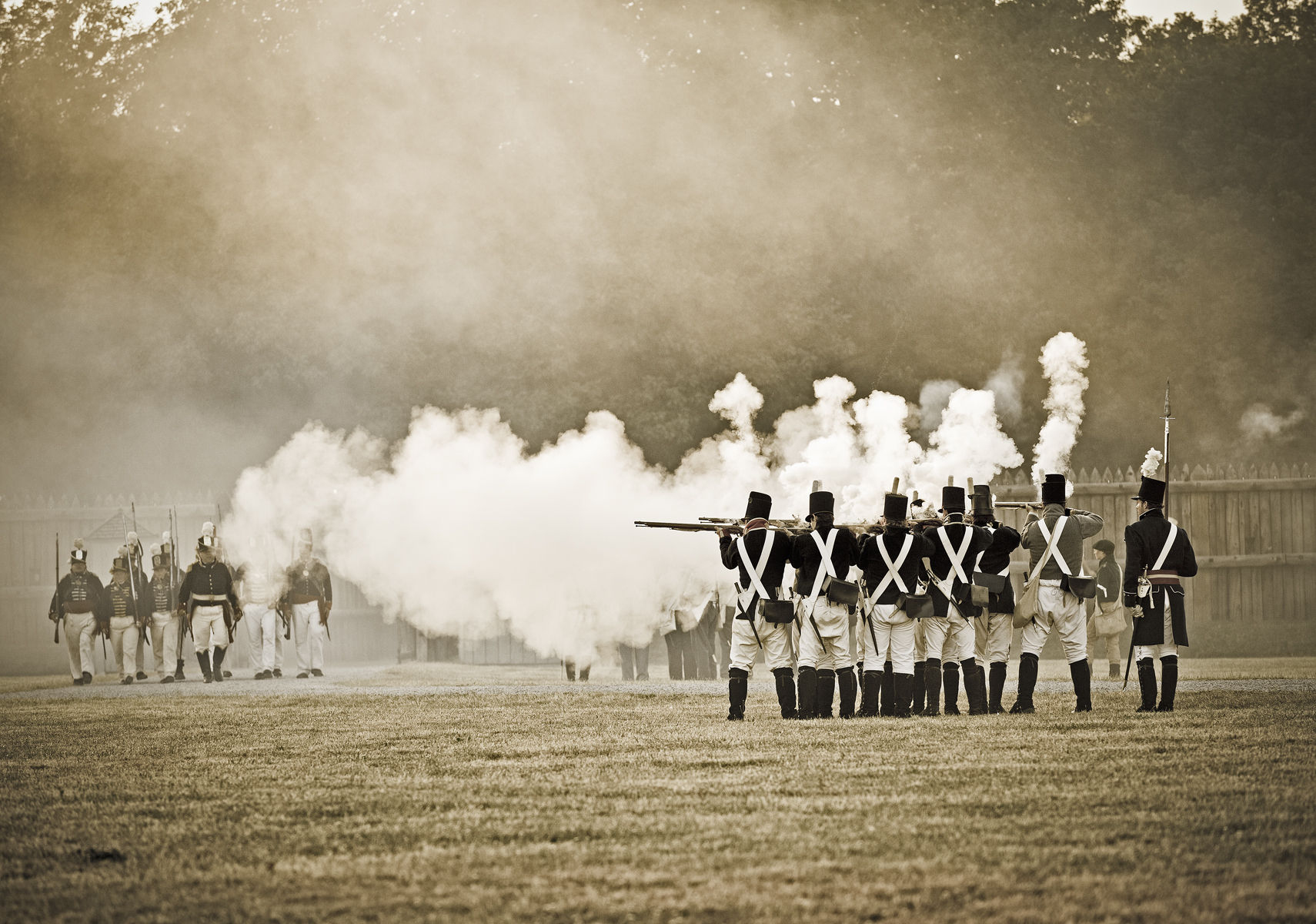Canada,Ontario,Niagara-on-the-Lake, Fort George National Historic Park, 1812 re-enactment. Alamy # DB9428 War of 1812 re-enactment