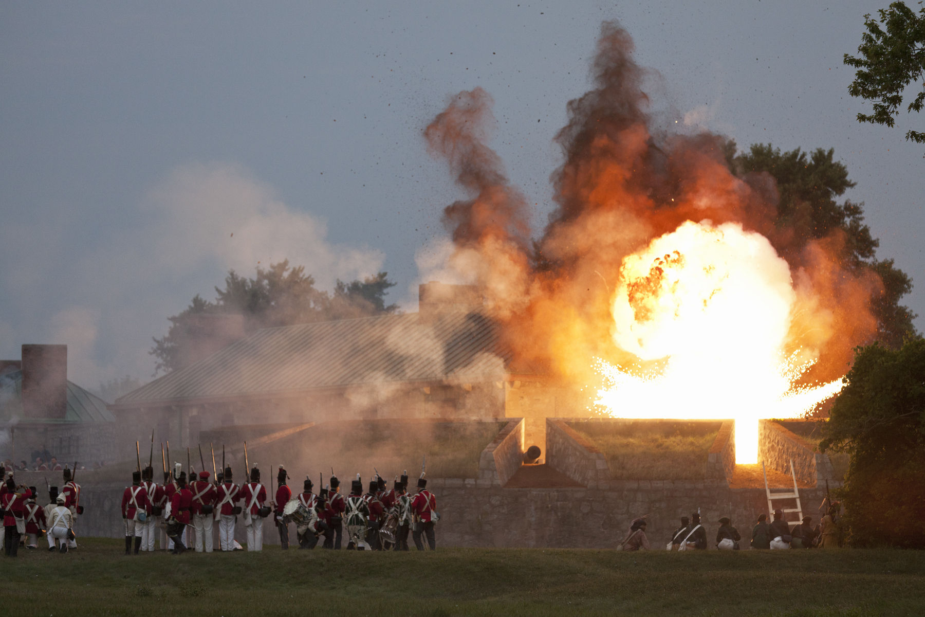 War of 1812 re-enactment of the Siege of Fort Erie