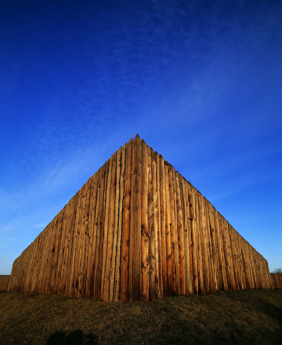 Canada,Ontario,Niagara-on-the-Lake, Fort George, palisade of wood Canada,Ontario,Niagara-on-the-Lake, Fort George, palisade of woo