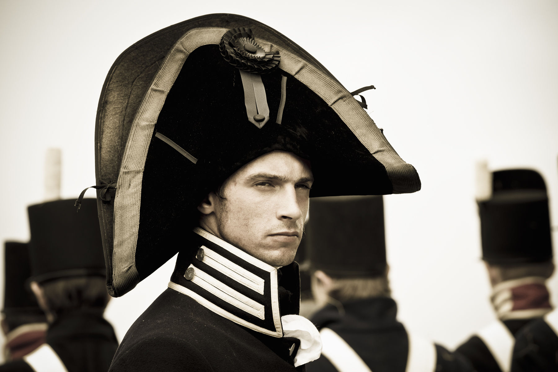 Canada, Ontario, Niagara-on-the-Lake, Fort George National Historic site Canada, Ontario, Niagara-on-the-Lake, Fort George National Historic site. Re-enactment of War of 1812, portrait of American officer