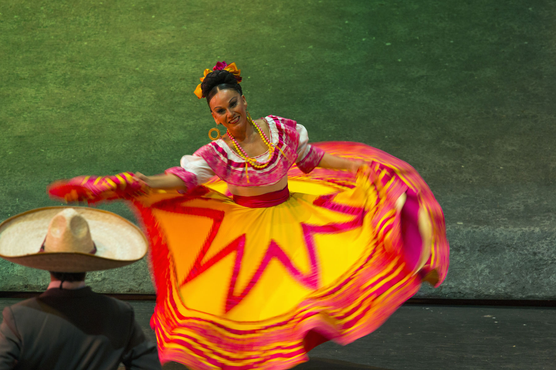 traditional cultural dance from the state of Tobasco "Son de La Negra" performed at Xcaret Mexico Espectacular
