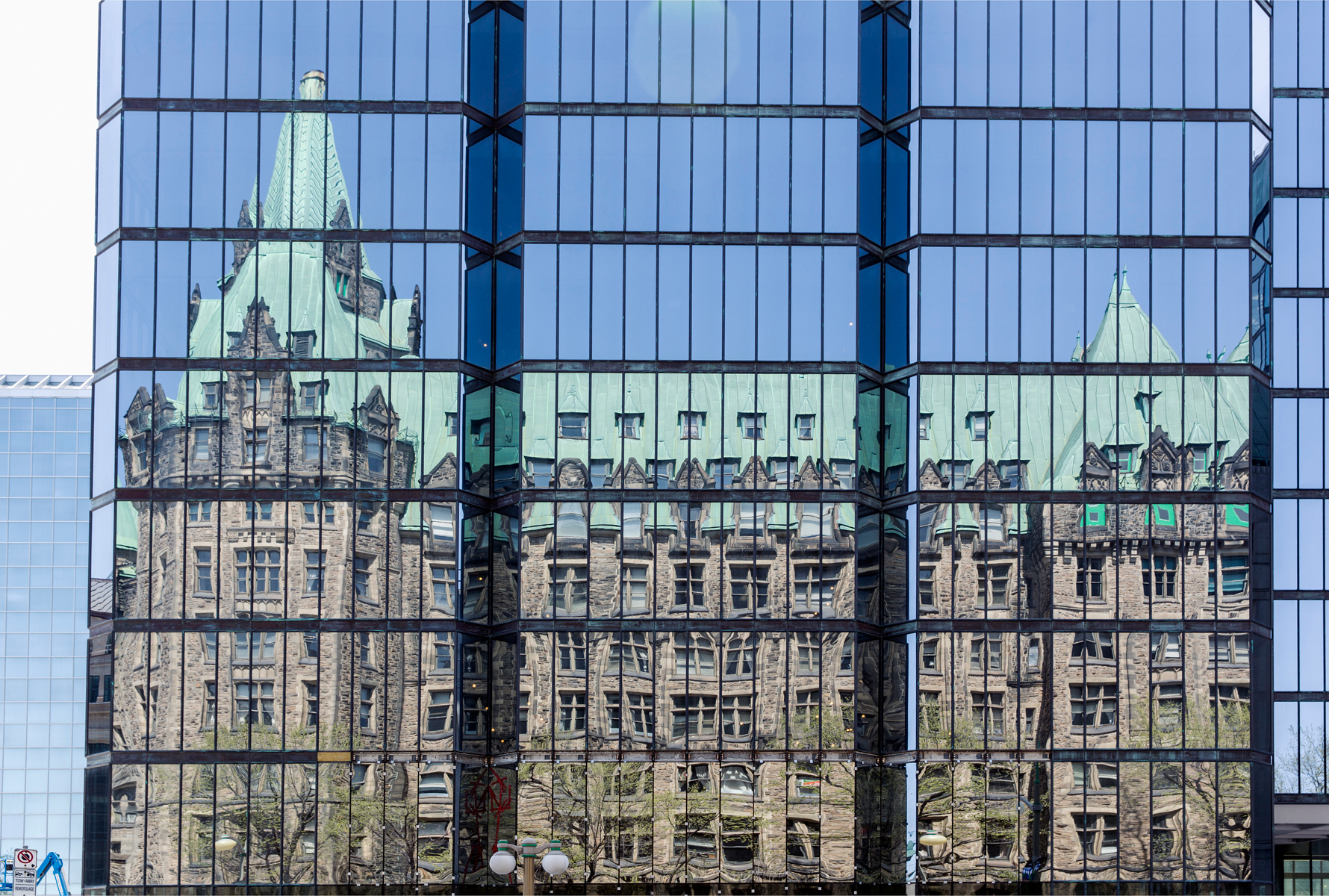 reflection of Parliament Buildings