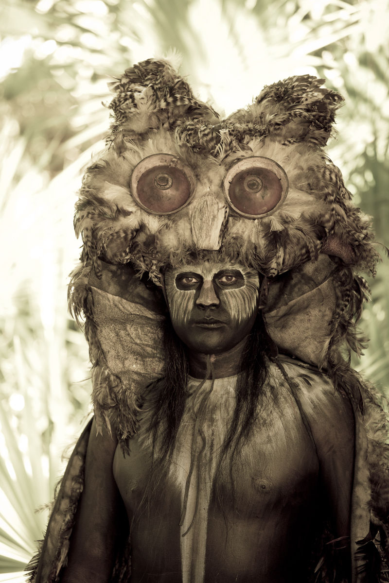 portrait of Mayan god Buho