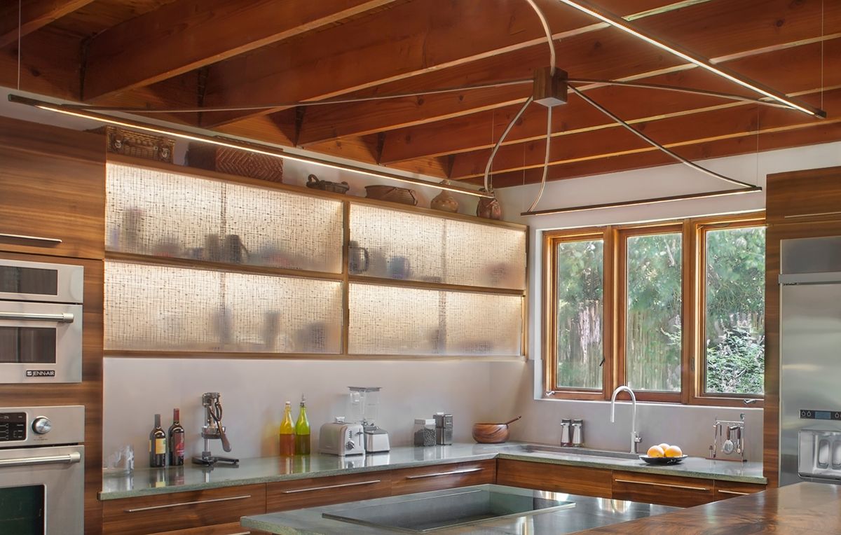 kitchen lighting: steam bent walnut 2016