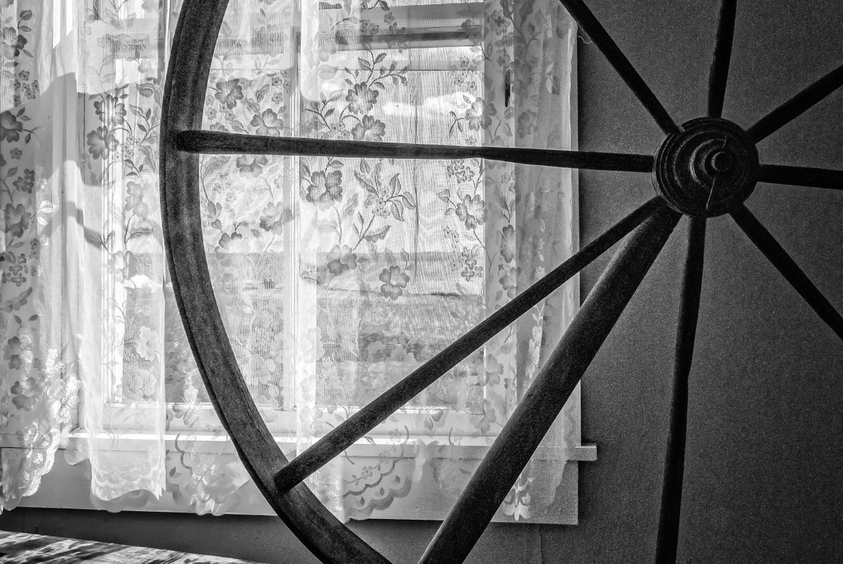 Spinning Wheel and Window