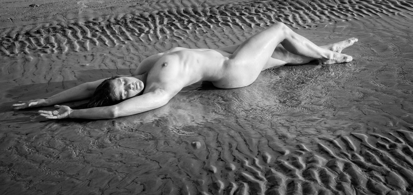 Supine Nude on Sand