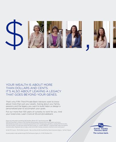Client: Fifth Third BankPhotographer: Andy Reynolds Agency: Leo Burnett Producer: Melanie TrombleyWardrobe Stylist: Heather Brooks Client: Fifth Third Bank; Photographer: Andy Reynolds