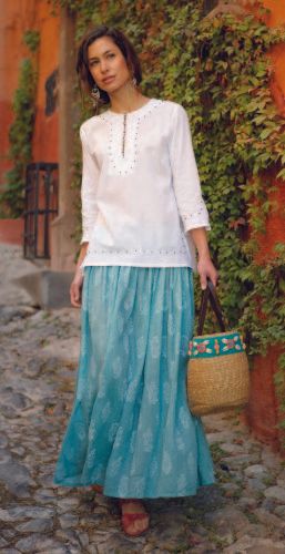 Our fearless model, Fernanda, in a rare rainless Seville, Spain moment. National Geographic Catalogue. Photography: Steve Hamada