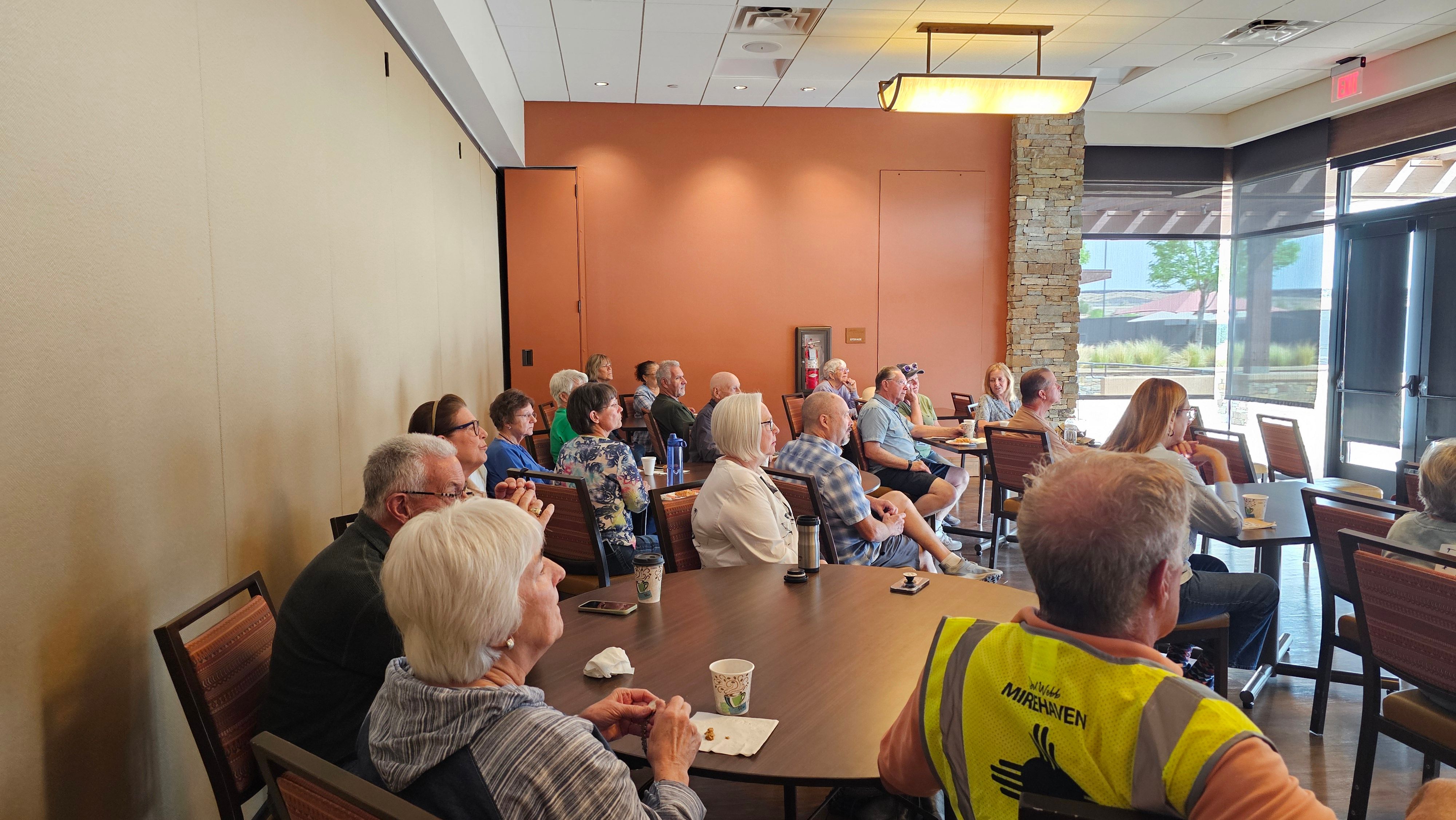 Coffee Time audience listing to APD NW Area Command respresentative