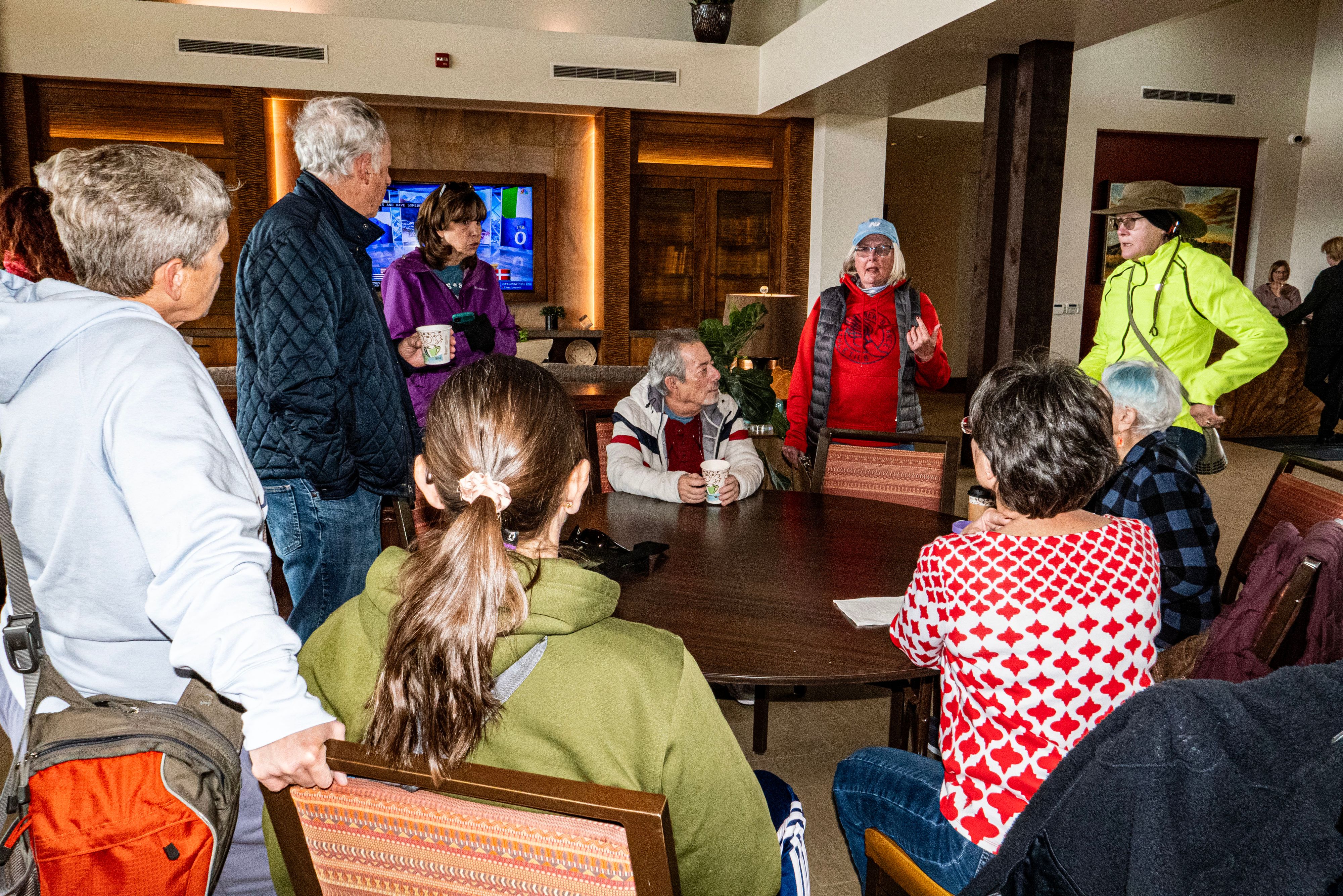 Coordinators waiting for time for the convoy to move out. 16. L1000434 pp.jpg