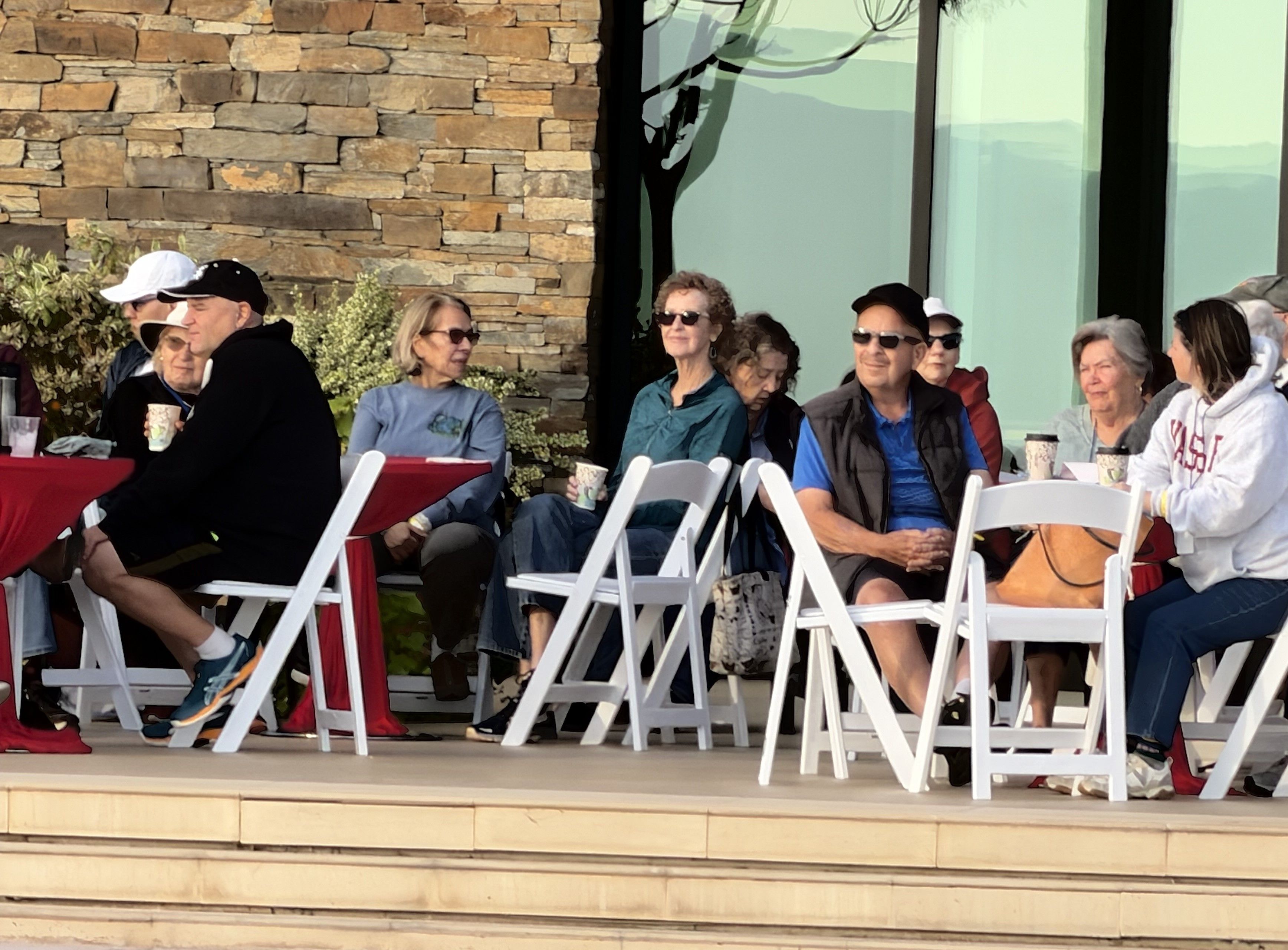 Neighbors enjoying each other. There is always next year to watch balloons. The crowd is still waiting. the new chairs are fabulous (1).jpeg