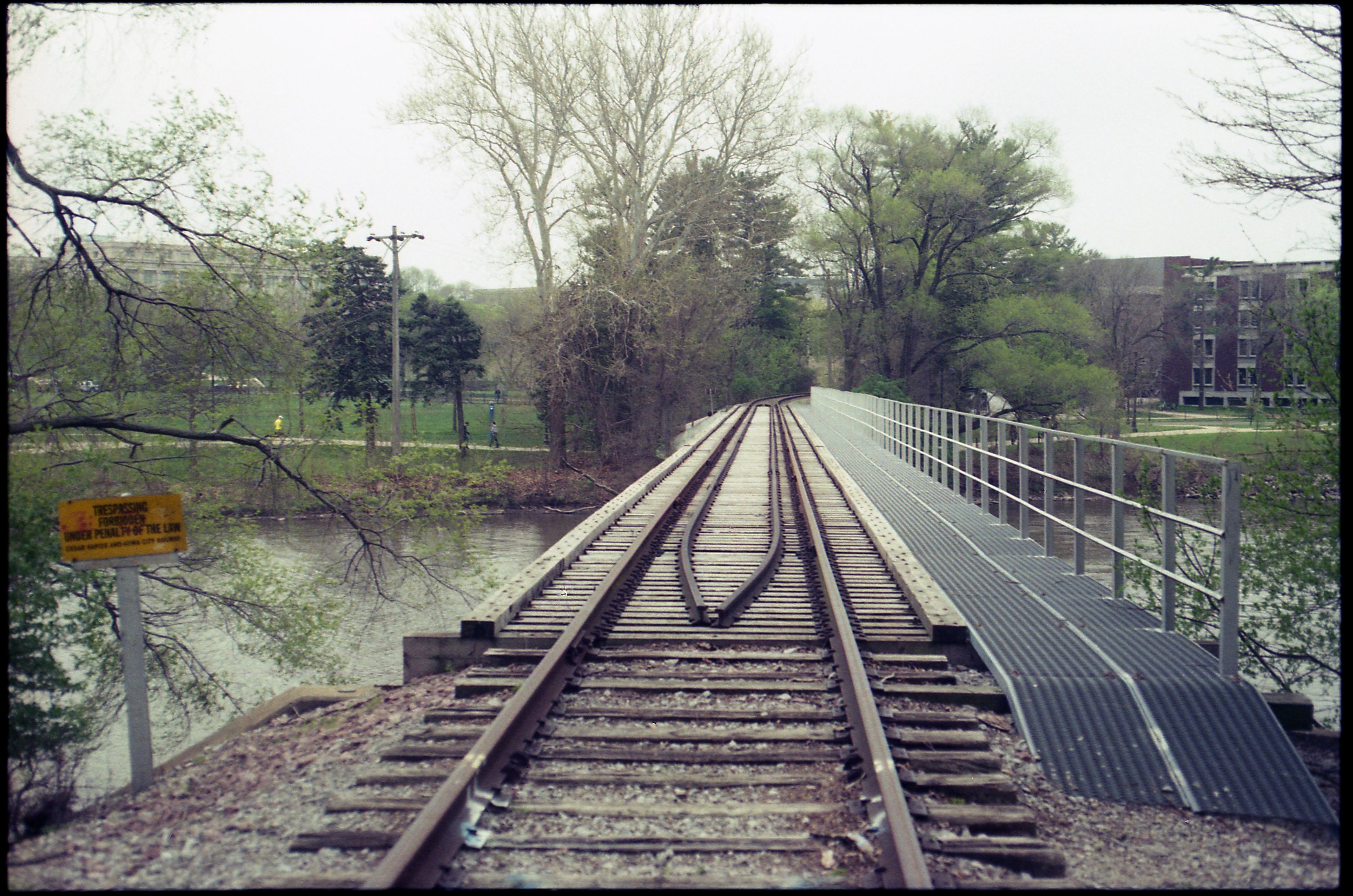 Cedar Rapids and Iowa City Railway Rail Bridge over the Iowa River, University of Iowa Campus in Iowa City Plate 32