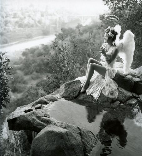 Angel at the waterfall