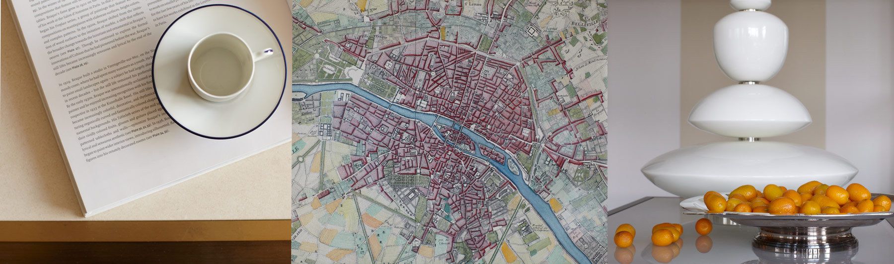 Belsey & Mahla Architects provided architectural and interior design services for this apartment renovation in New York City's newest landmark.The grand living room with dramatic park views has wide stripes on the walls, rich wool draperies on reeded brass rods, and six matching custom bronze coffee tables. A map of Haussmann's Plan for Paris, once in the Louvre's collection, occupies one wall. French aspen paneling and a ribbed oval plaster dome outfit the library; the paneling conceals a secret passage to the master suite.The dining room features French factory lights aimed to illuminate the embroidered silk draperies, and a 1940's French commode with intricate marquetry. The entry vestibule floor is made of French limestone and Saint Laurent marble. A wall-mounted console rests on found metal springs rescued from an antique shop.Paired French doors with beveled glass panes and cremone bolts connect the apartment rooms. The client's collection of modern art masterworks on paper 15 Central Park West