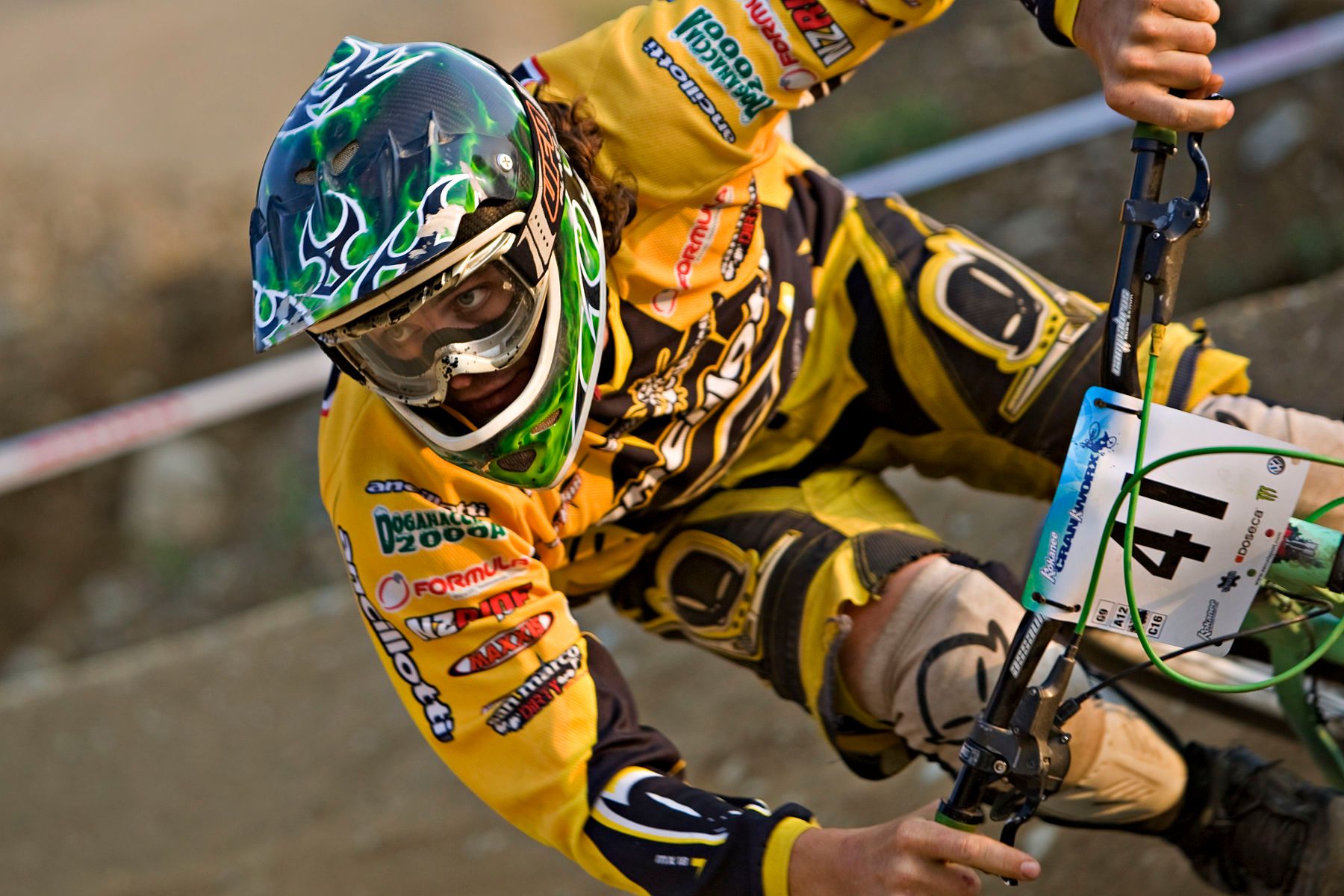 Rider in Crankworx Dual SL training