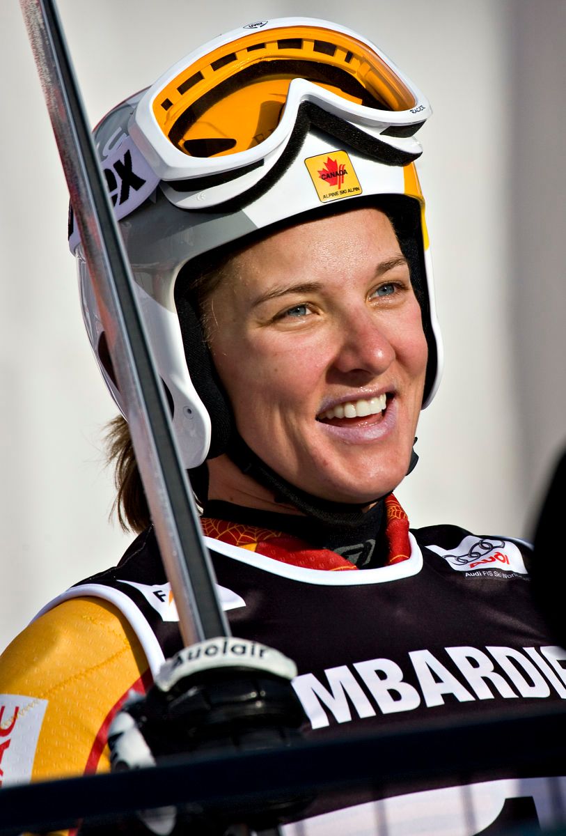 Britt Janyk at Lake Louise after first training run of the '07 s