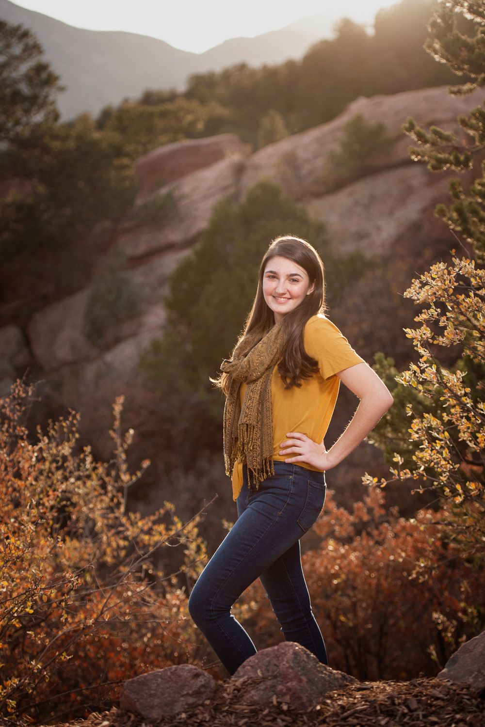 manitou springs outdoor high school senior portraits