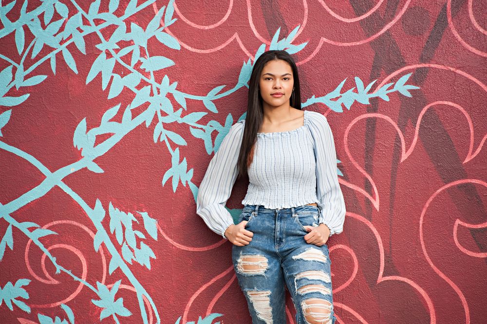 Colorado springs outdoor high school senior portraits downtown