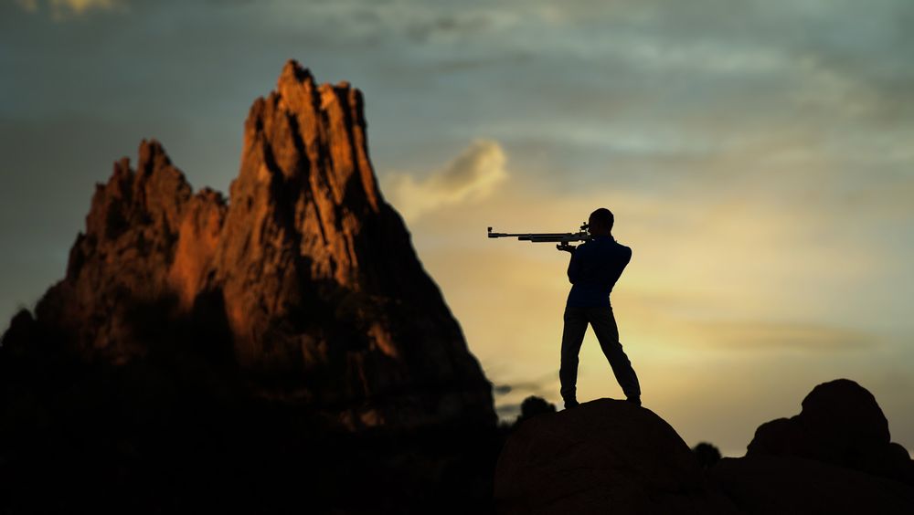 sunset silhouette photography garden of the gods