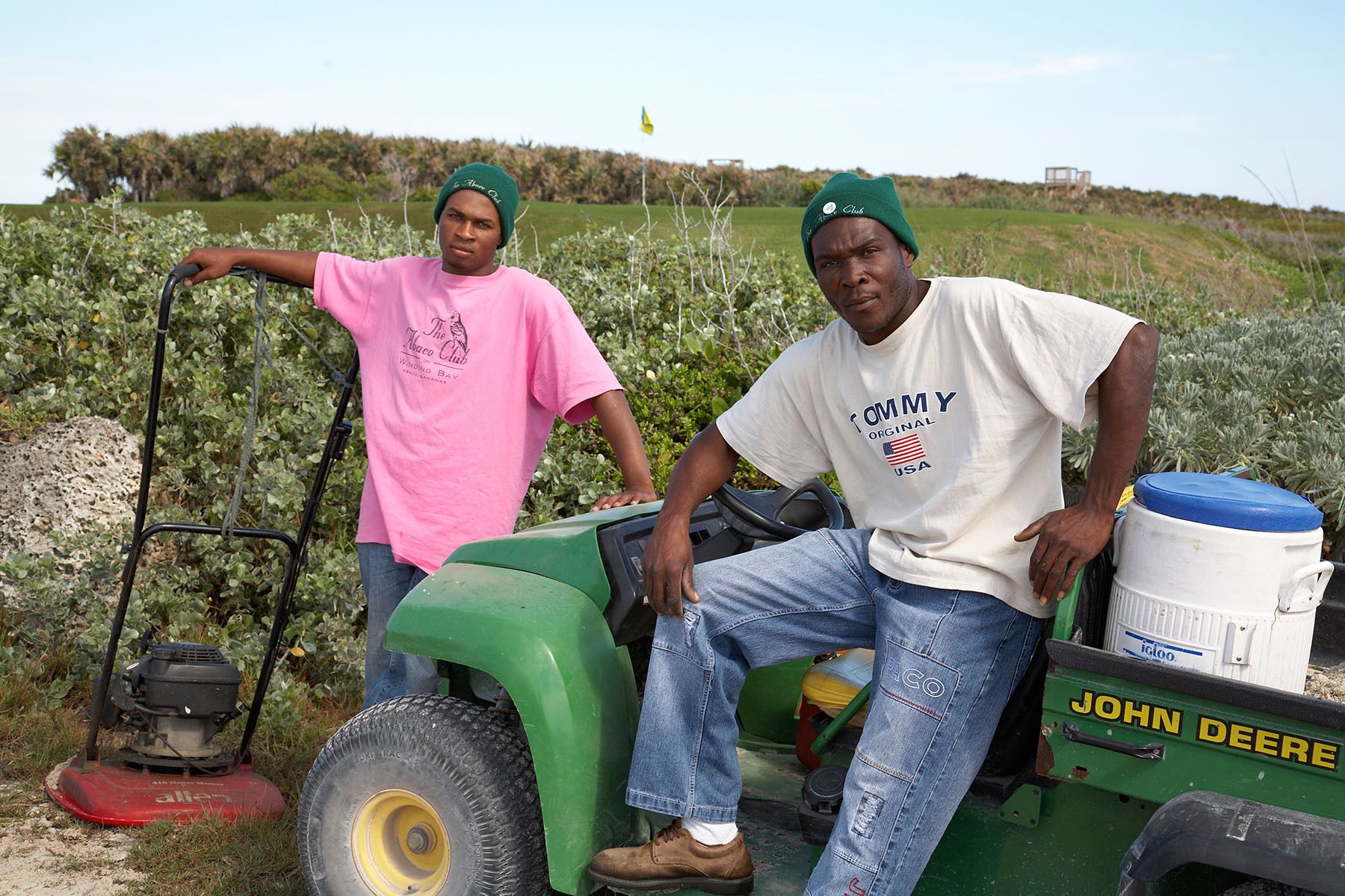 Greenskeepers at the Abaco Club, Bahamas