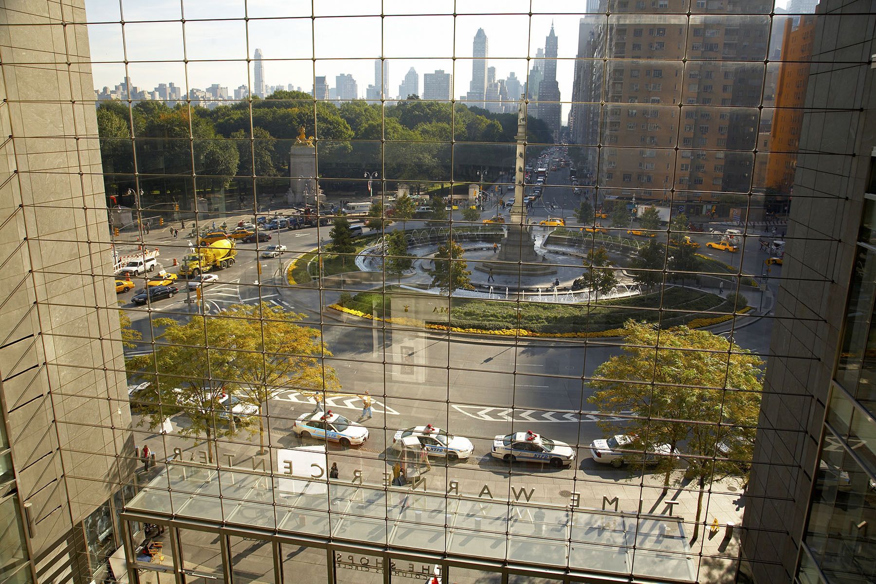 Columbus Circle from inside the Time Warner Center