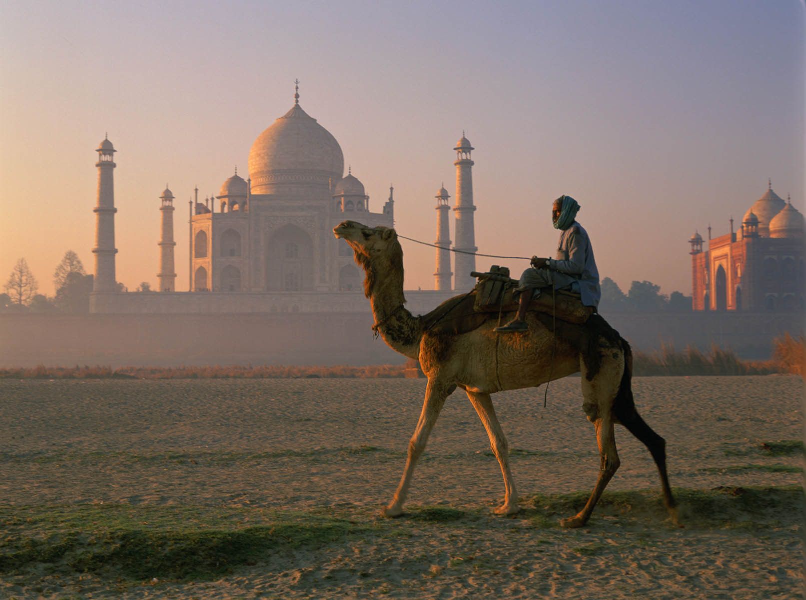 Sunrise by the Taj Mahal, Agra, India