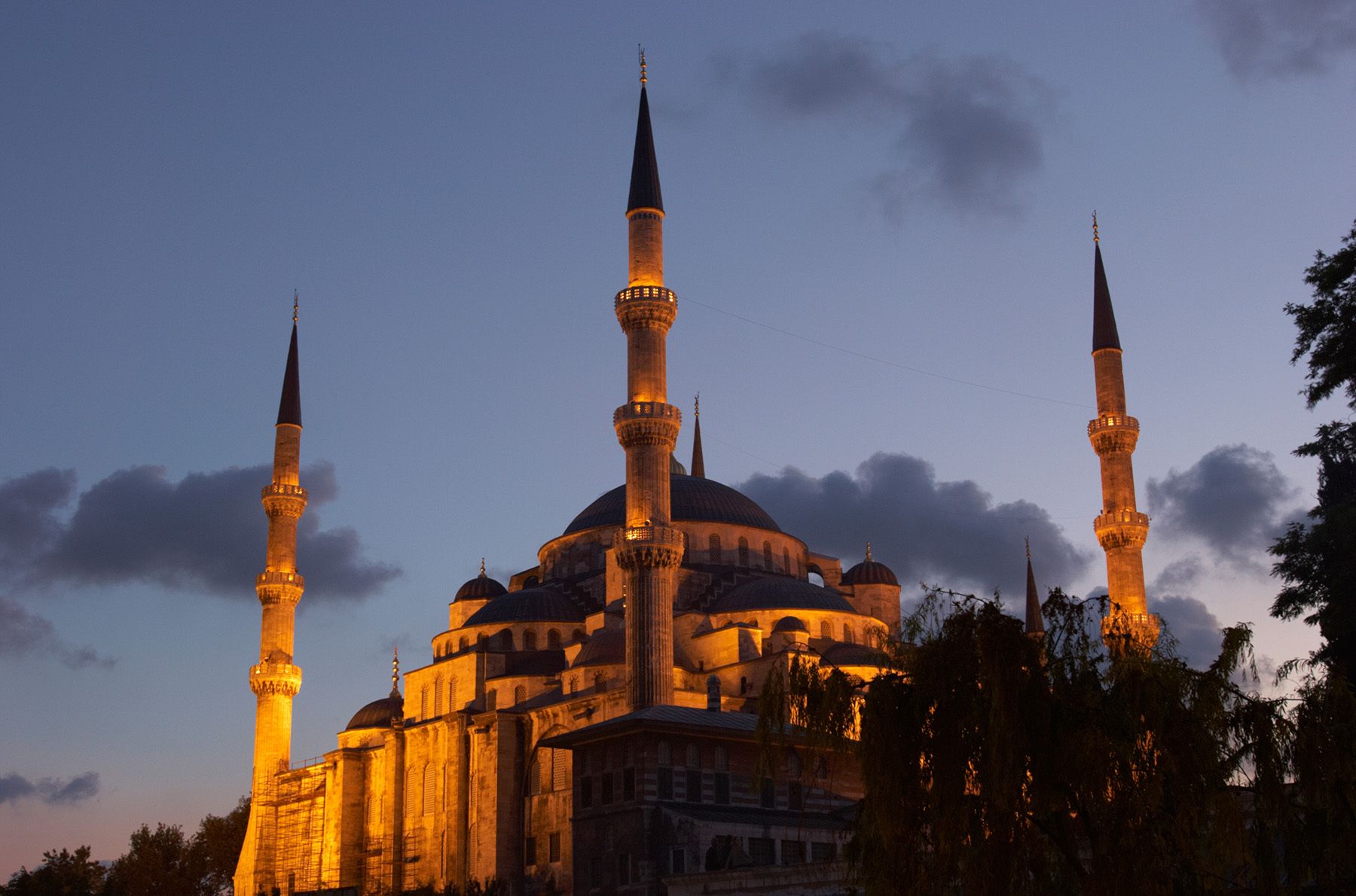 The Sultan Ahmed Mosque, also known as the Blue Mosque, Istanbul