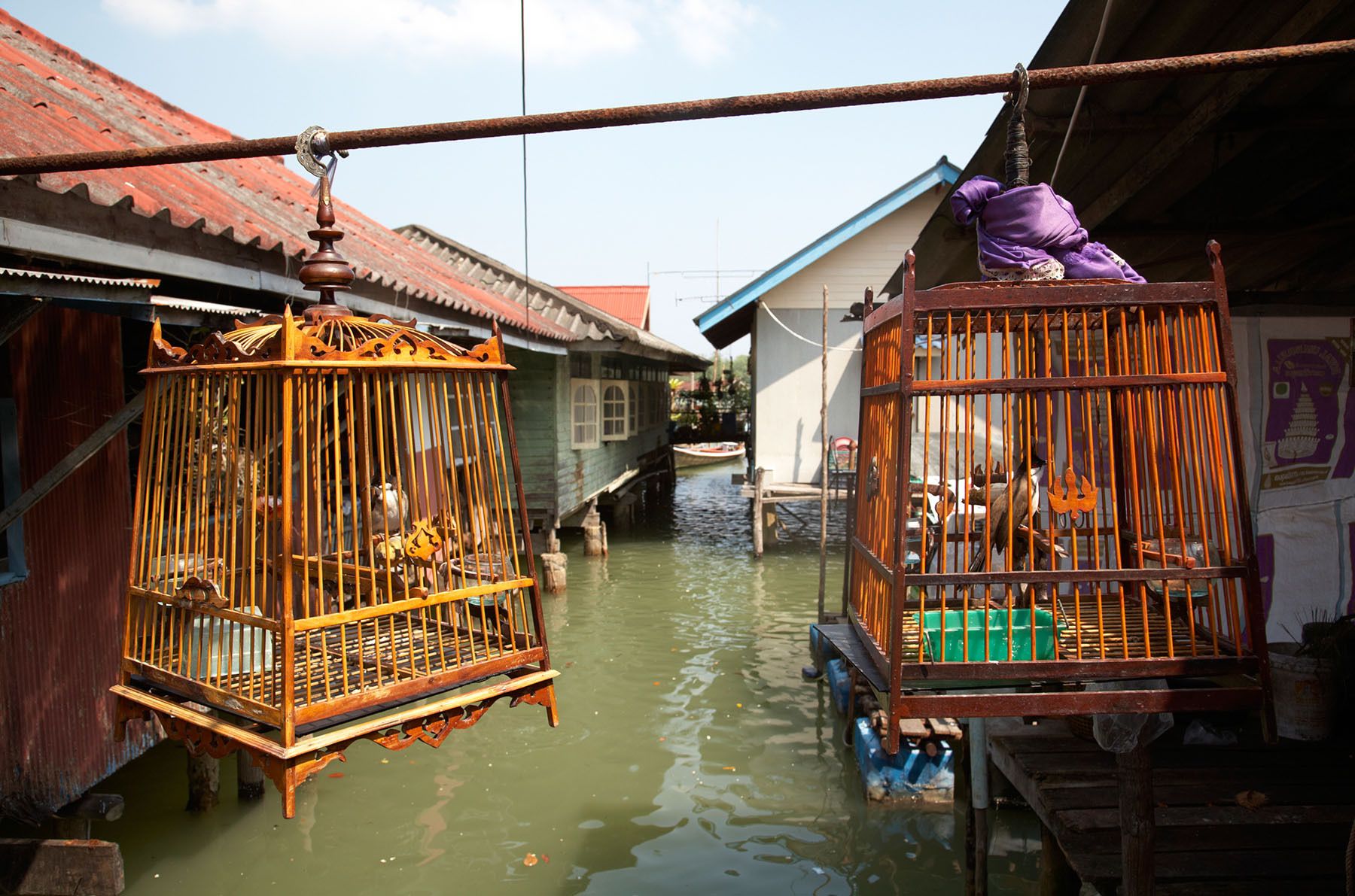 Floating village in Phra Nang Bay