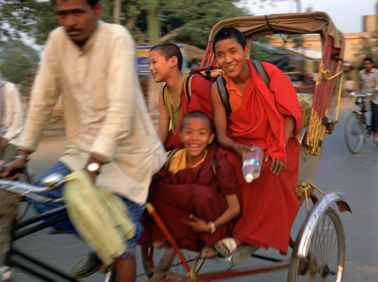 Young Tibetan monks in Bodh Gaya