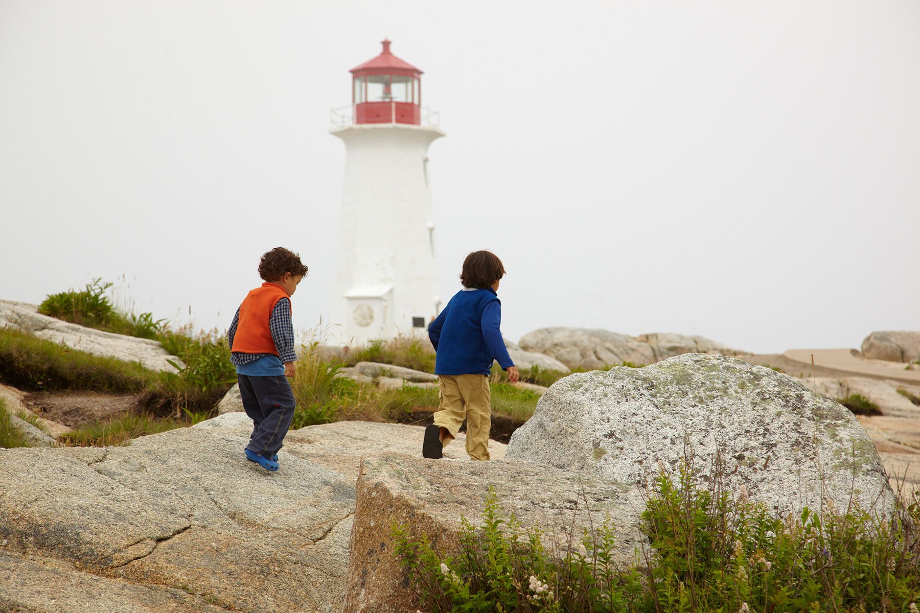 Exploring the coastline in Nova Scotia