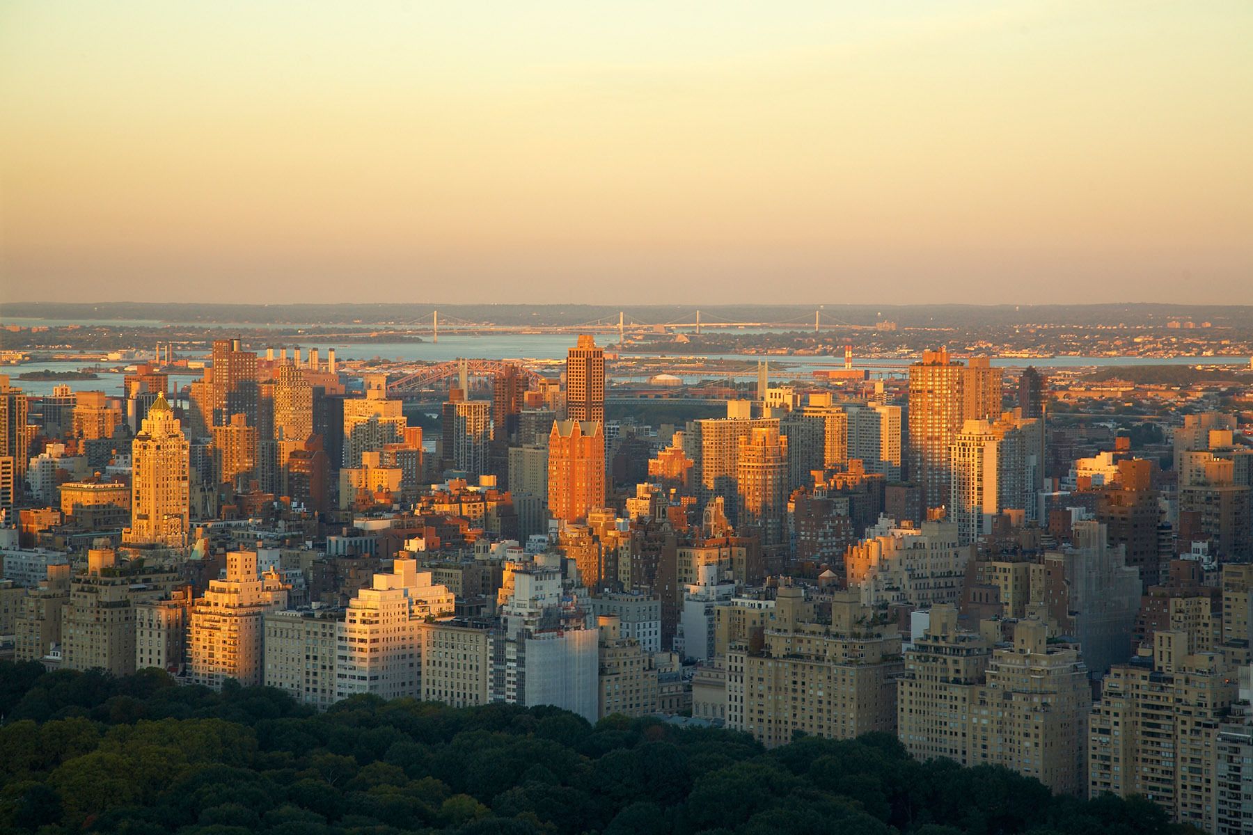 Central Park and the Upper East Side from 25 Columbus Circle, 72nd floor