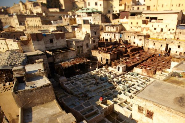 The largest tannery in Fez, Morocco
