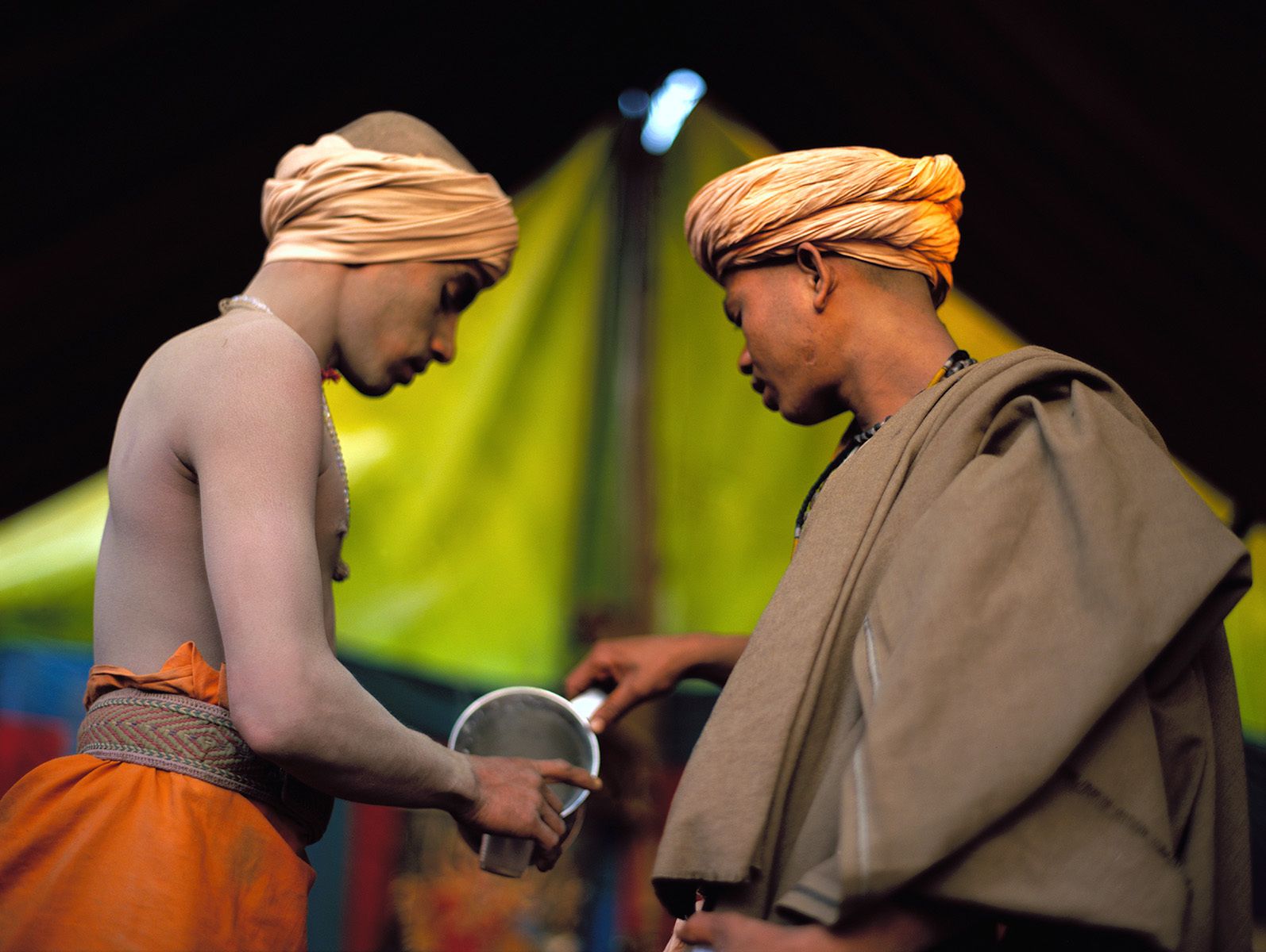 Serving tea at the Maha Kumbh Mela, Allahabad