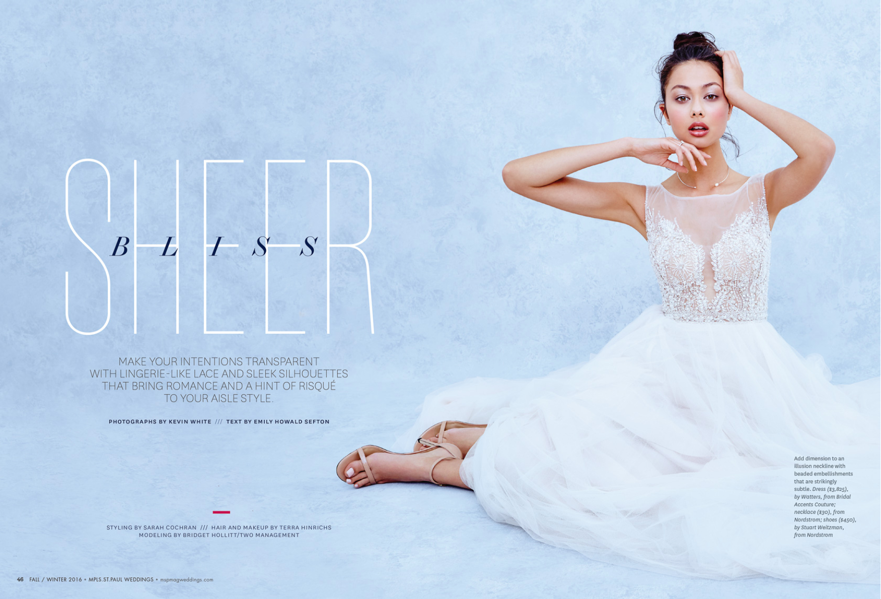 Sheer Bliss Bride Editorial Page 1