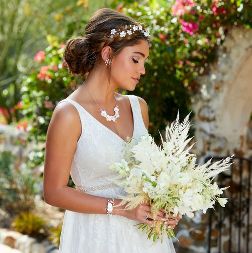 Bride with Flowers Outdoor - CampBride
