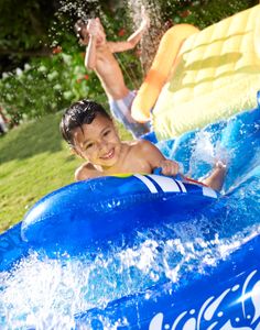 boy and slip-and-slide