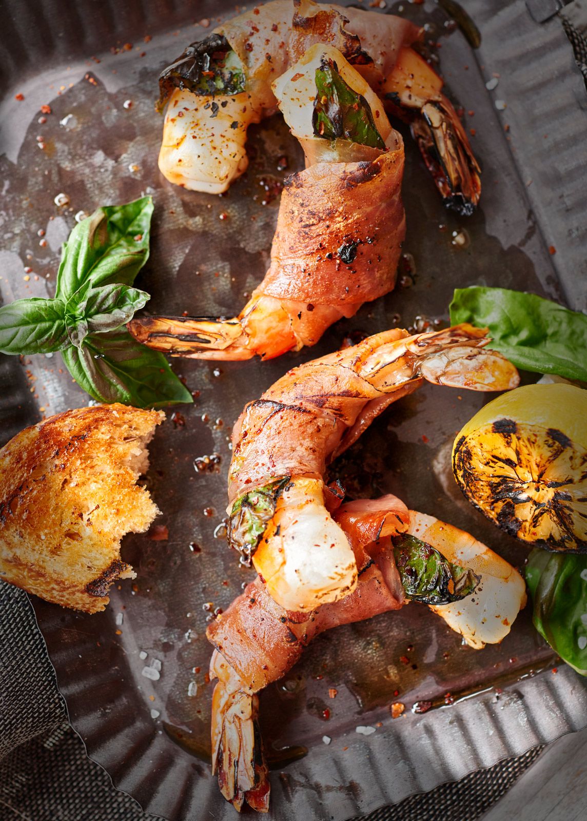 Shrimp and prosciutto appetizer