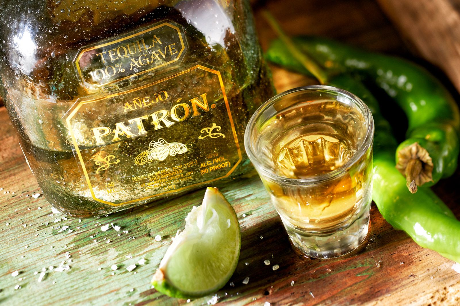 Patron tequila shot