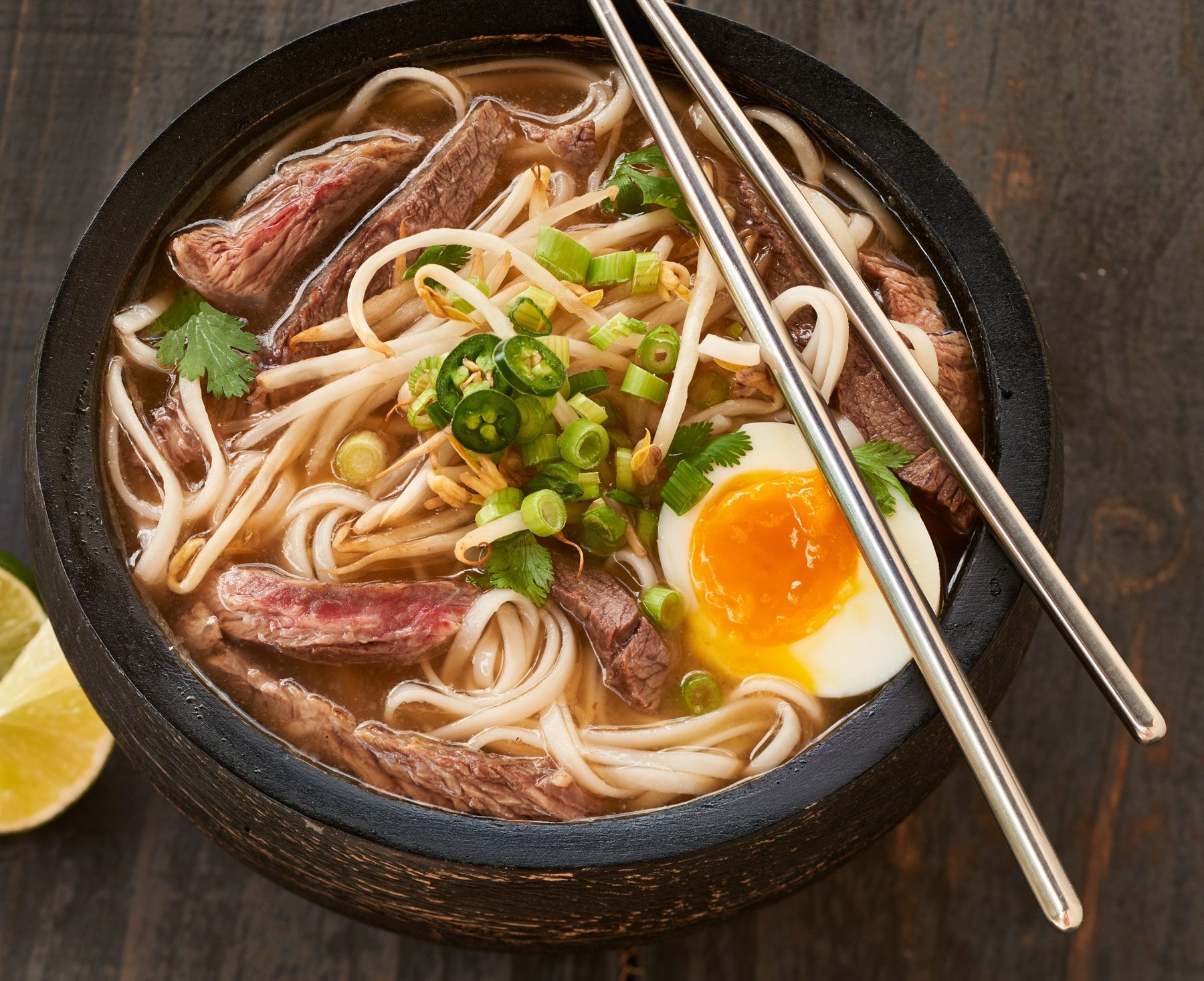 Pho with egg