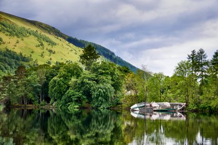 Sunken-Boat  Loch Oich Scotland