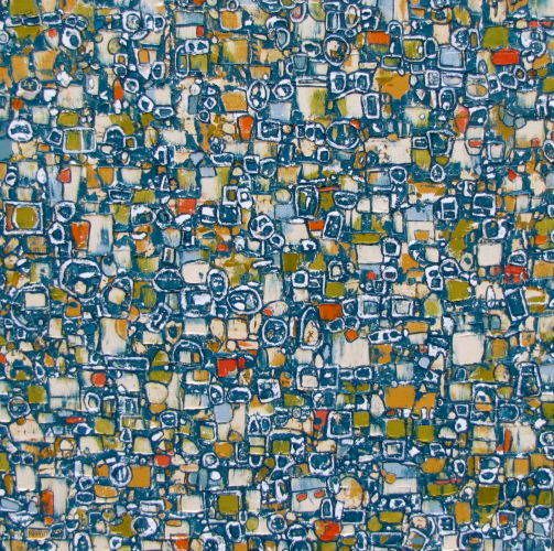 Saphire 20x20 oil/ink on canvas 2013