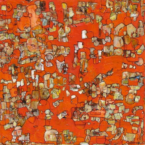 Chrome Orange 18x18 oil on canvas 2011SOLD